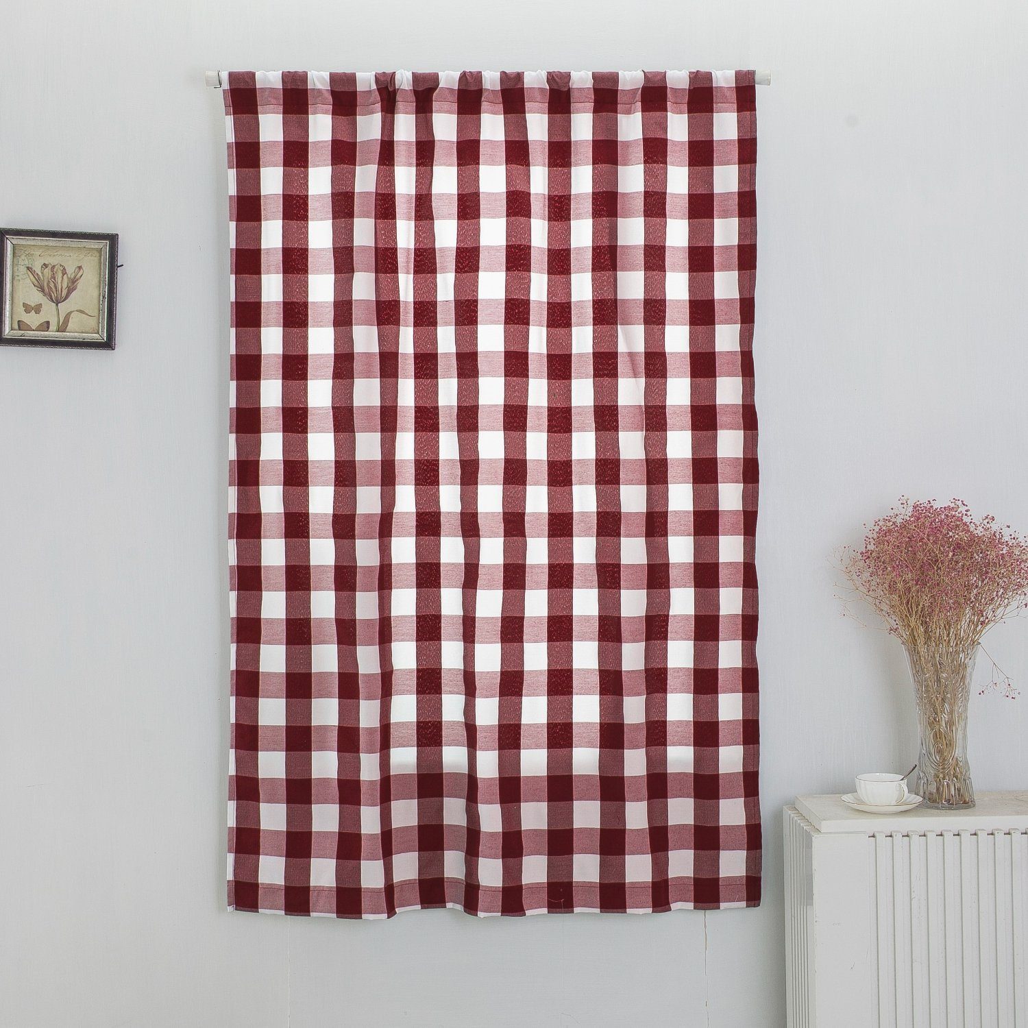 BYSURE Scheibengardine (1 St), Stangendurchzug, blickdicht, Kurz Vorhang günstig online kaufen