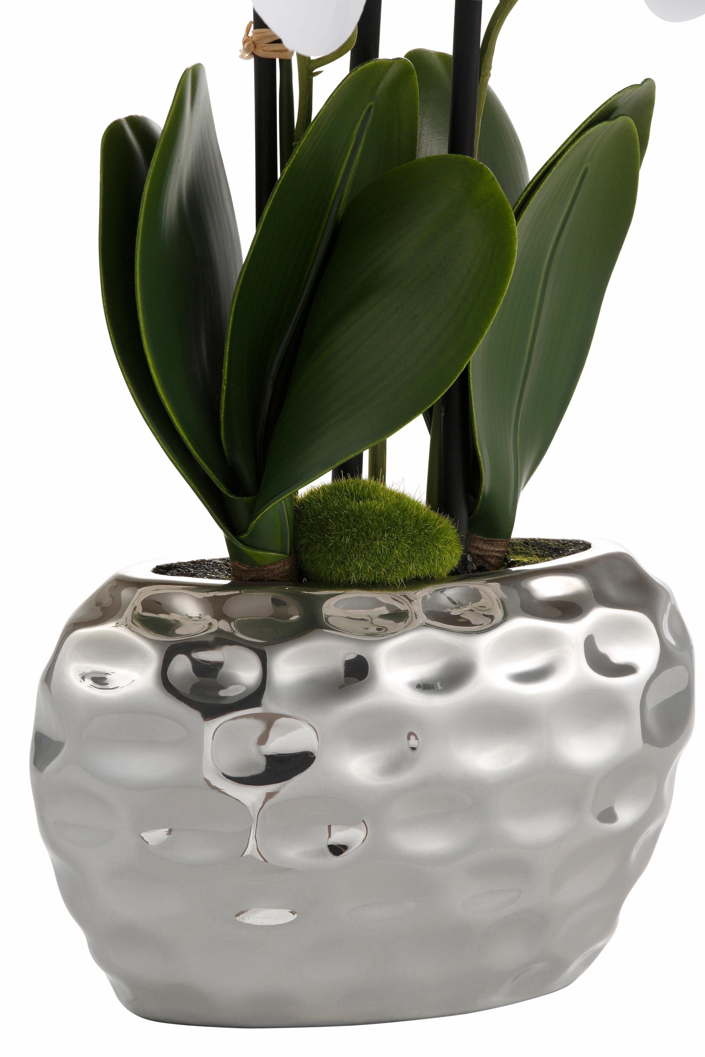 Orchidee, Creativ Kunstpflanze 55 green, weiß Orchidee Höhe cm
