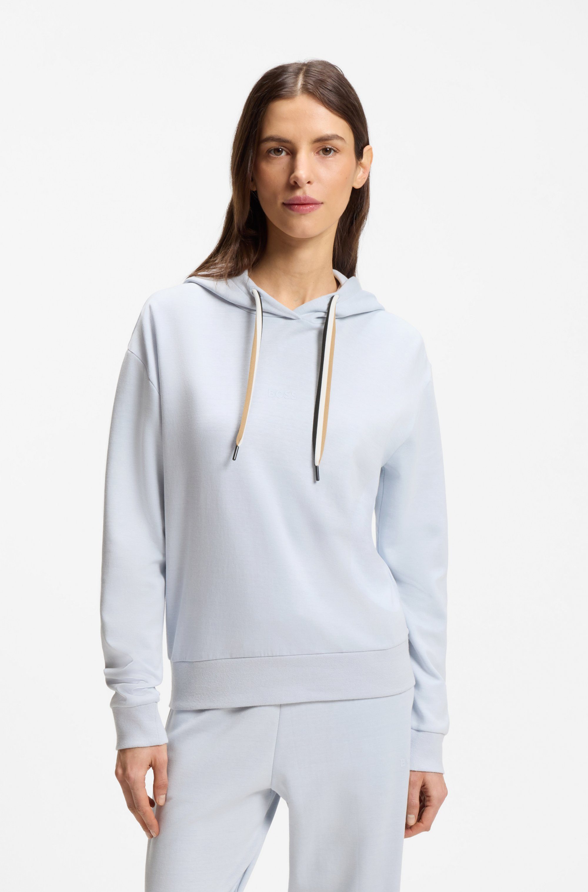 BOSS Hoodie CP Stripe Hoodie mit kontrastfarbener Kordel