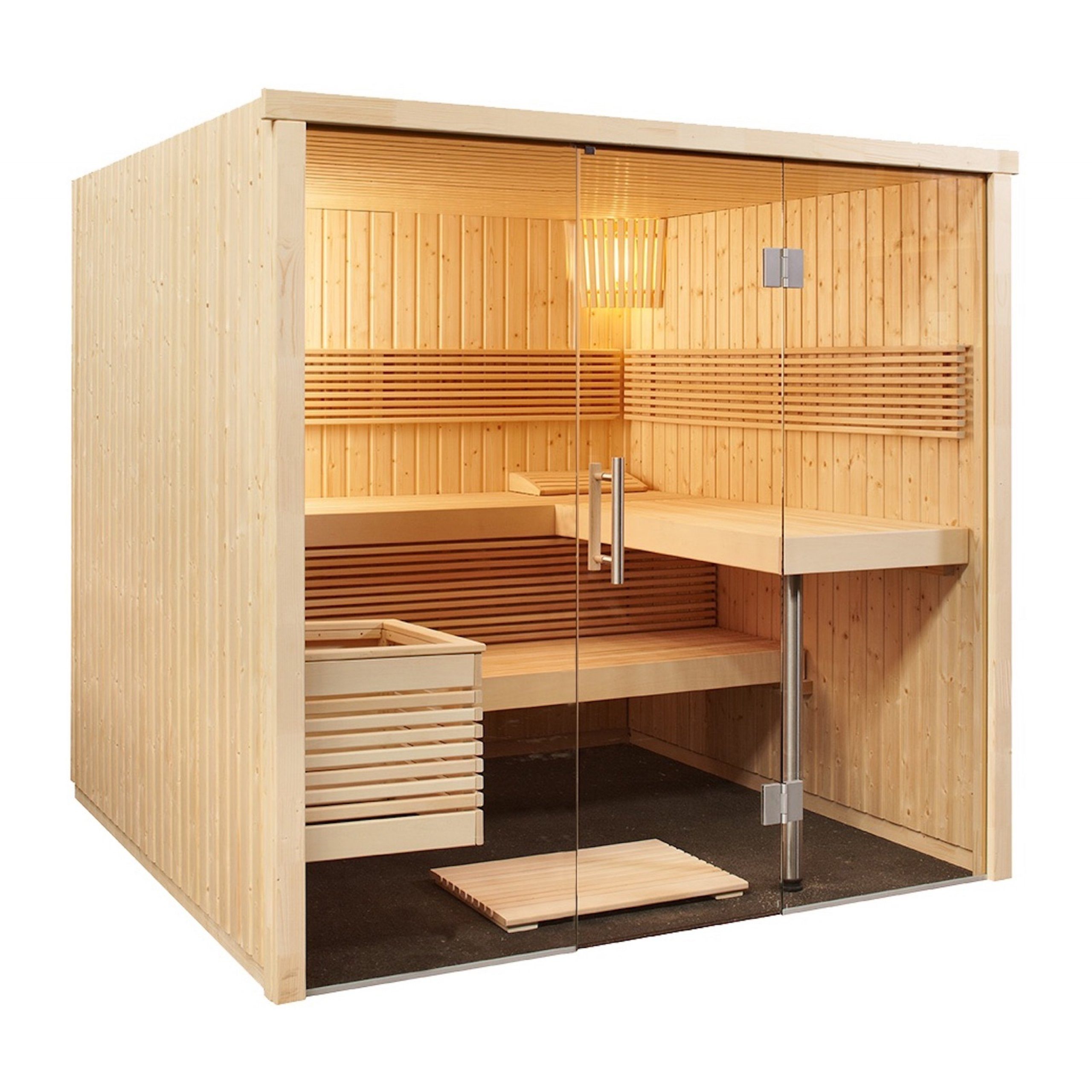 HARVIA Sauna Harvia Panorama Large Elementsauna aus Fichte Saunakabine