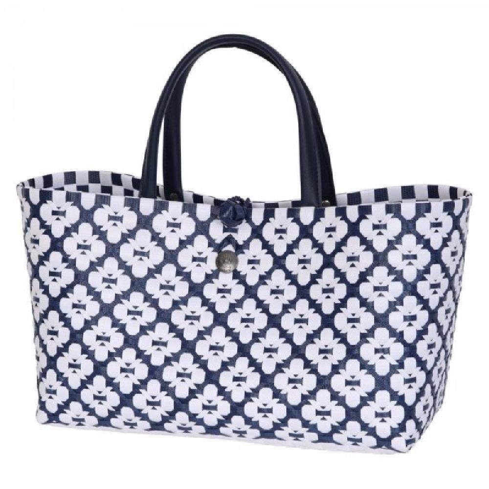 Handed By Handtasche Handed By Handtasche Mini Motif Bag Navy With White Pattern