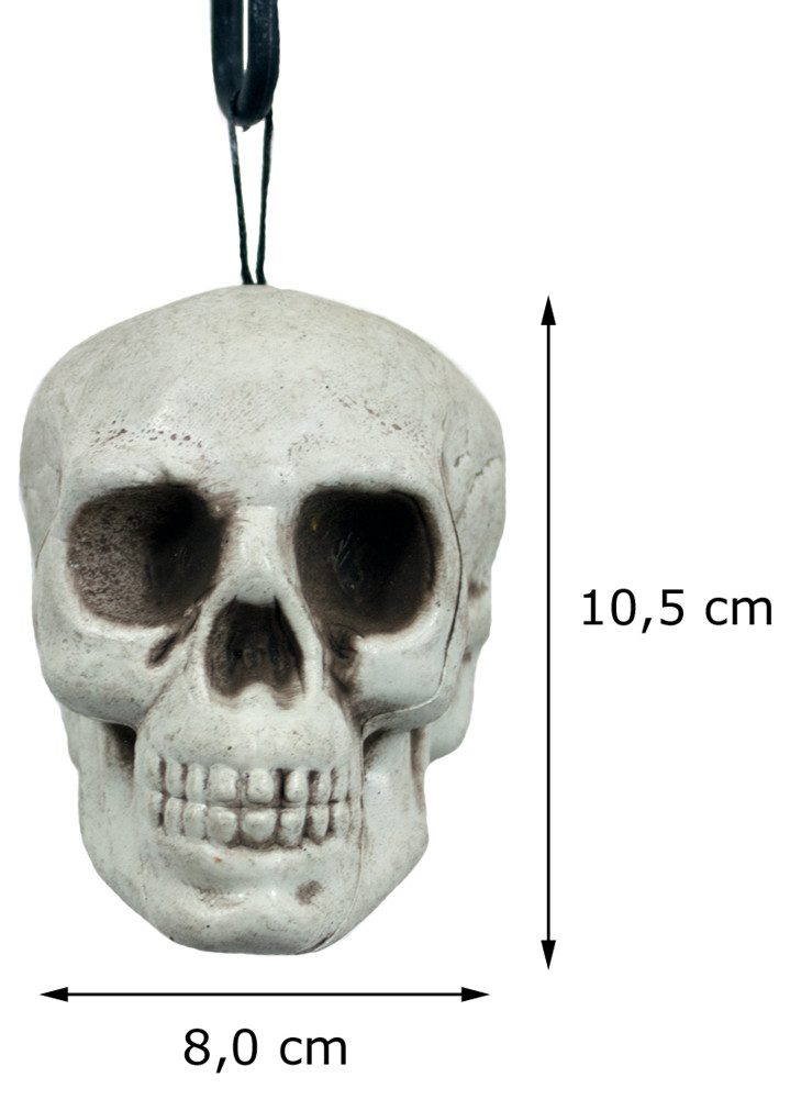 Das Kostümland Dekoobjekt XL Totenkopf Skelett Girlande - 170 cm, Halloween