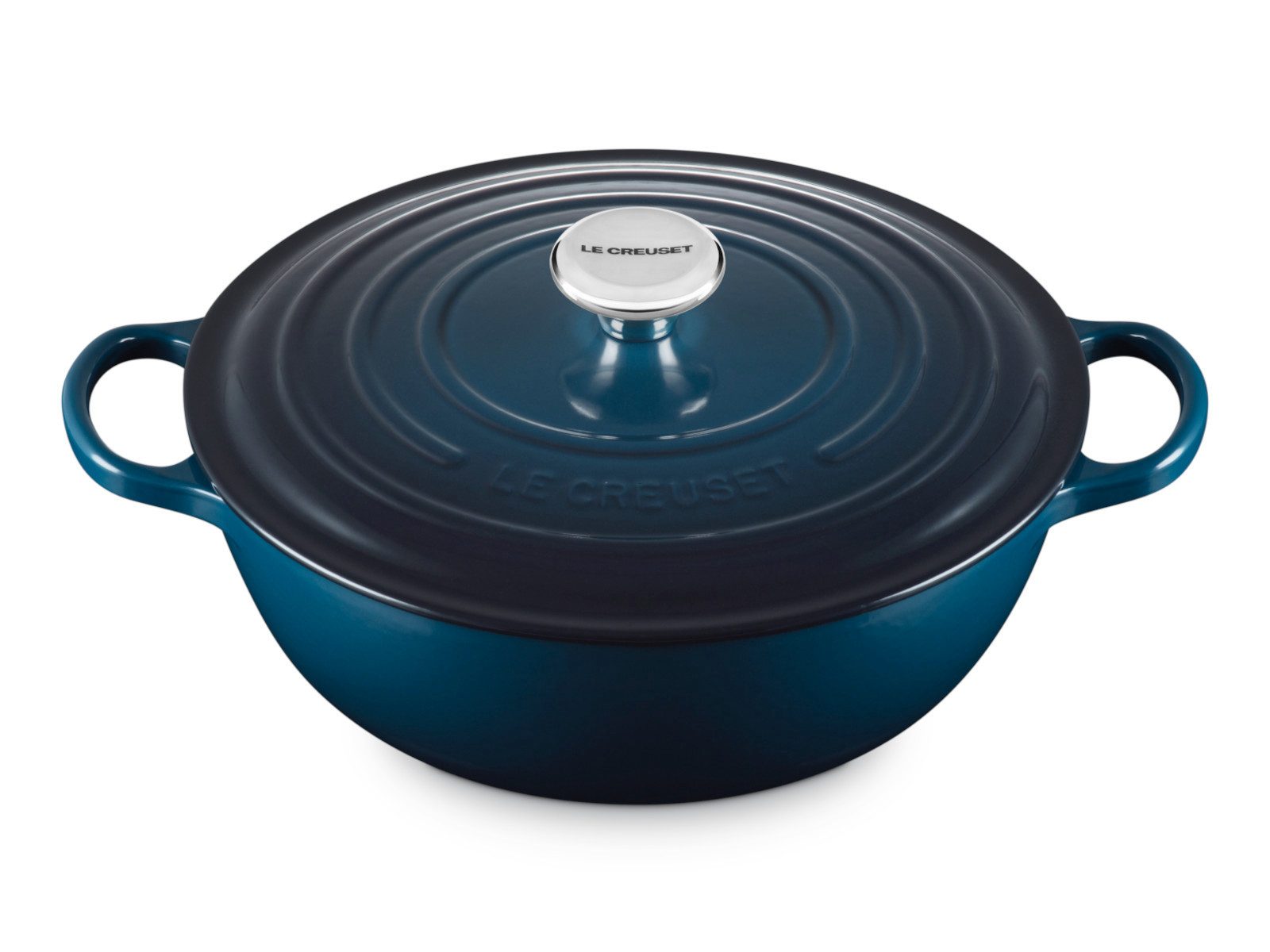 LE CREUSET Кастрюли жаровни Кастрюли жаровни La Marmite Signature rund nuit 28cm, Emailliertes Gusseisen