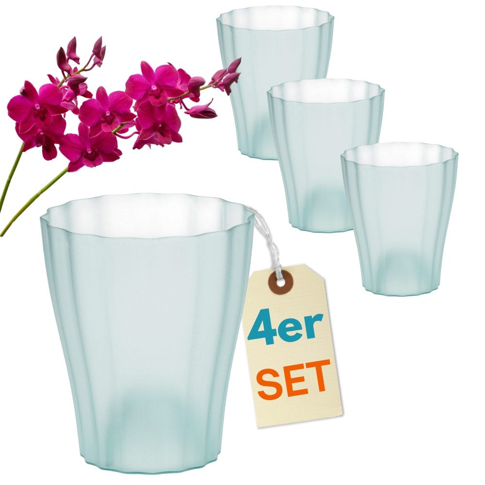 GarPet Blumentopf 4er Set Orchideentopf Transparent Orchideen Über Topf Inn günstig online kaufen