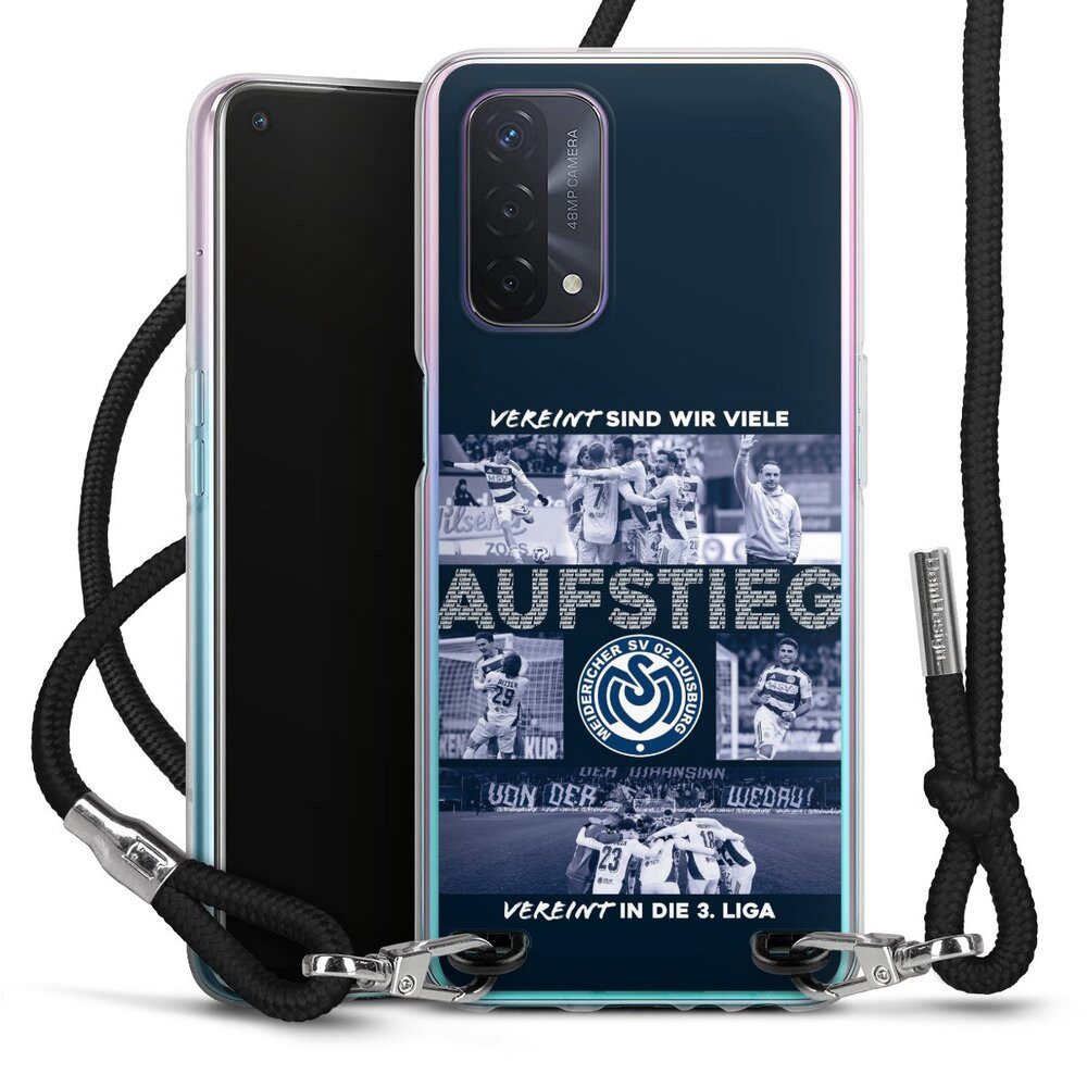 DeinDesign Handyhülle MSV Duisburg Aufstieg Offizielles Lizenzprodukt, Oppo A54 5G Handykette Hülle mit Band Case zum Umhängen