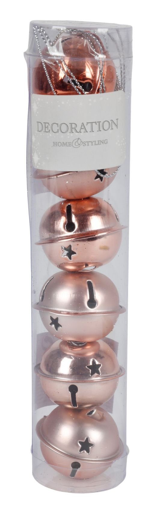 Koopman Christbaumschmuck Weihnachts-Glöckchen Baumschmuck 6er Set Anhänger matt&glänzend ø 4cm (6-tlg)