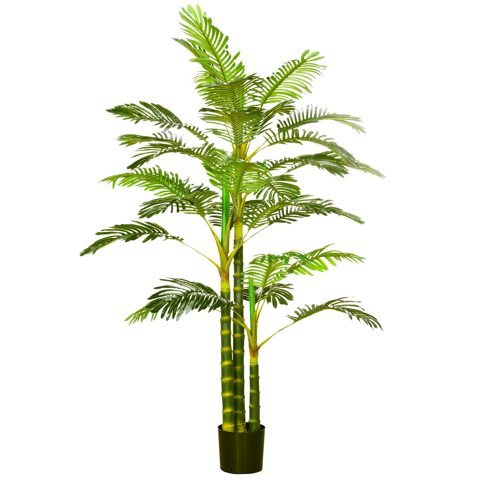 Kunstpflanze Künstliche Palme 190 cm, Plastik künstliche Pflanzen im Topf