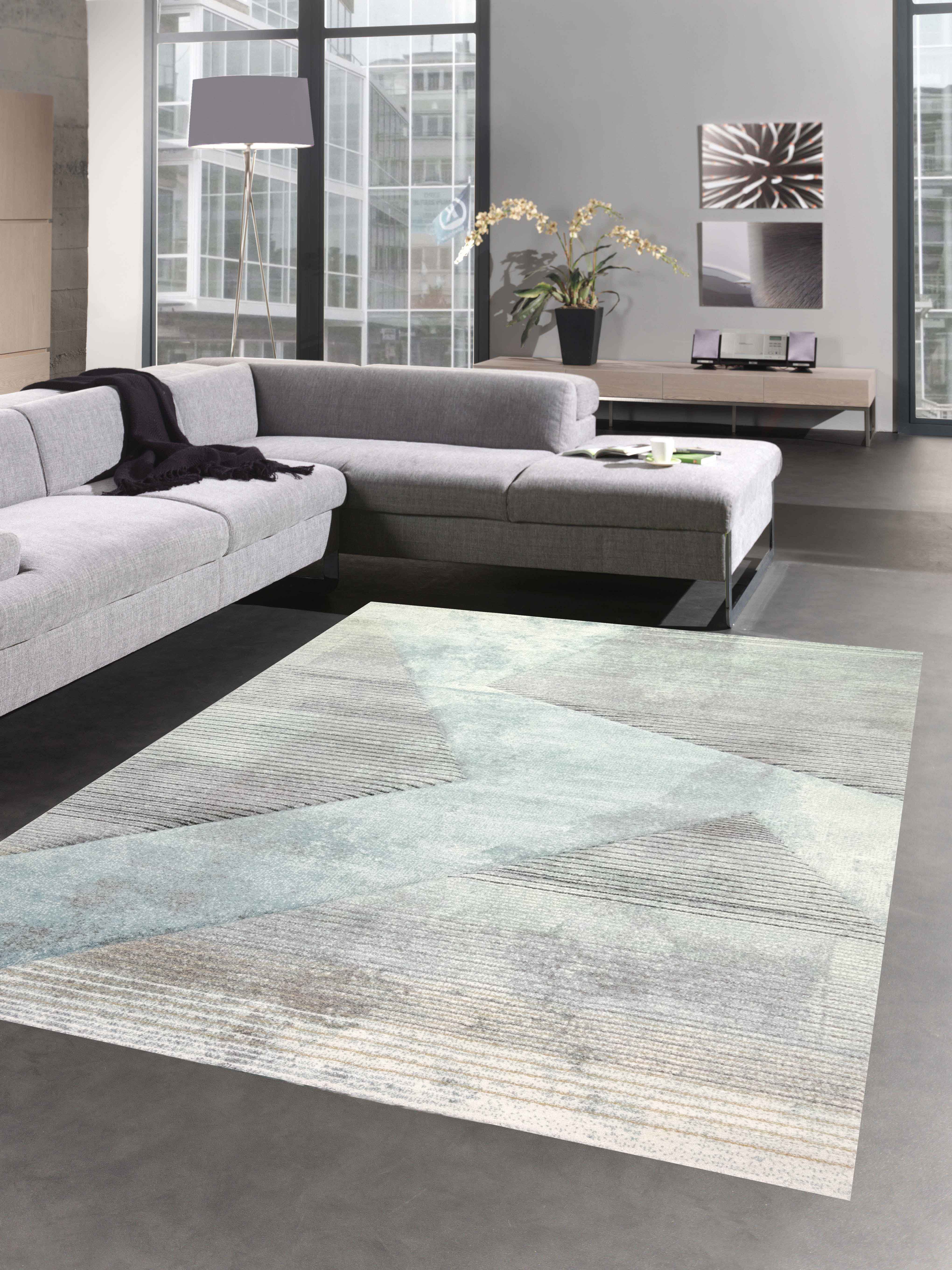 Carpetia Teppich Wohnzimmer modernes gestreiftes Muster günstig online kaufen
