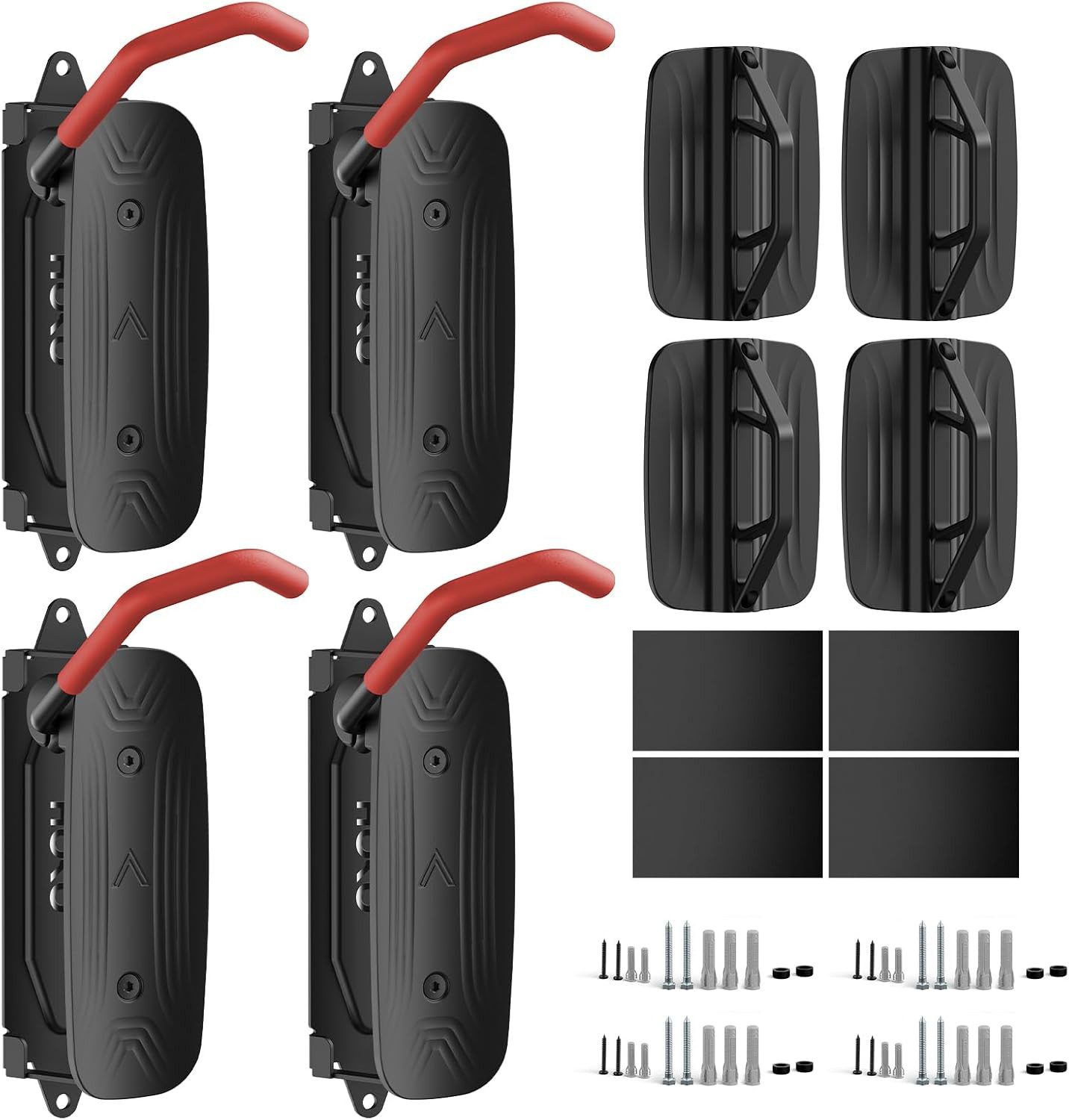 HOKO Fahrradwandhalterung für die Wand mit Hinterrad Halterung als Geschenk (Seitlich schwenkbar für eine platzsparende Aufbewahrung des Fahrrads. Belastbar bis 30 kg., 4-tlg., Fahrradwandhalterung, Montagematerial, Anleitung), Robuste Fahrradwandhalterun