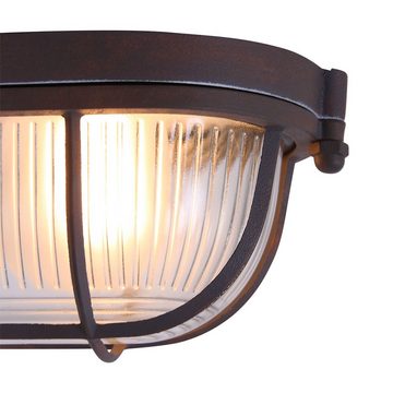Steinhauer LIGHTING Deckenstrahler, Leuchtmittel nicht inklusive, Decken Strahler Leuchte Glas rost-braun Industrie-Stil Flur Küchen