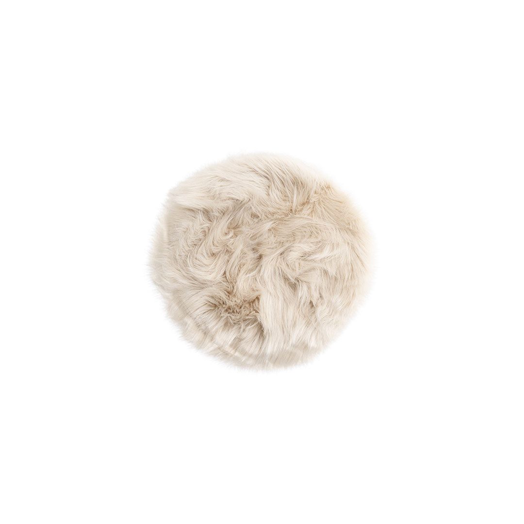 Wohndecke Katy Kunstfell Ø34cm Beige., Venture Home