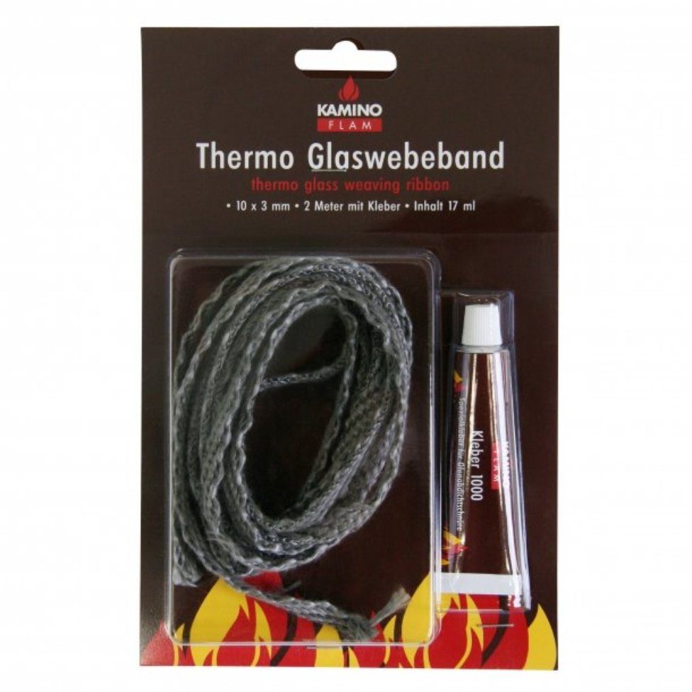 Kamino Flam Ofentür Thermo Glasgew.band 10x3mm2m 20g Kleber 333206 (1-St)