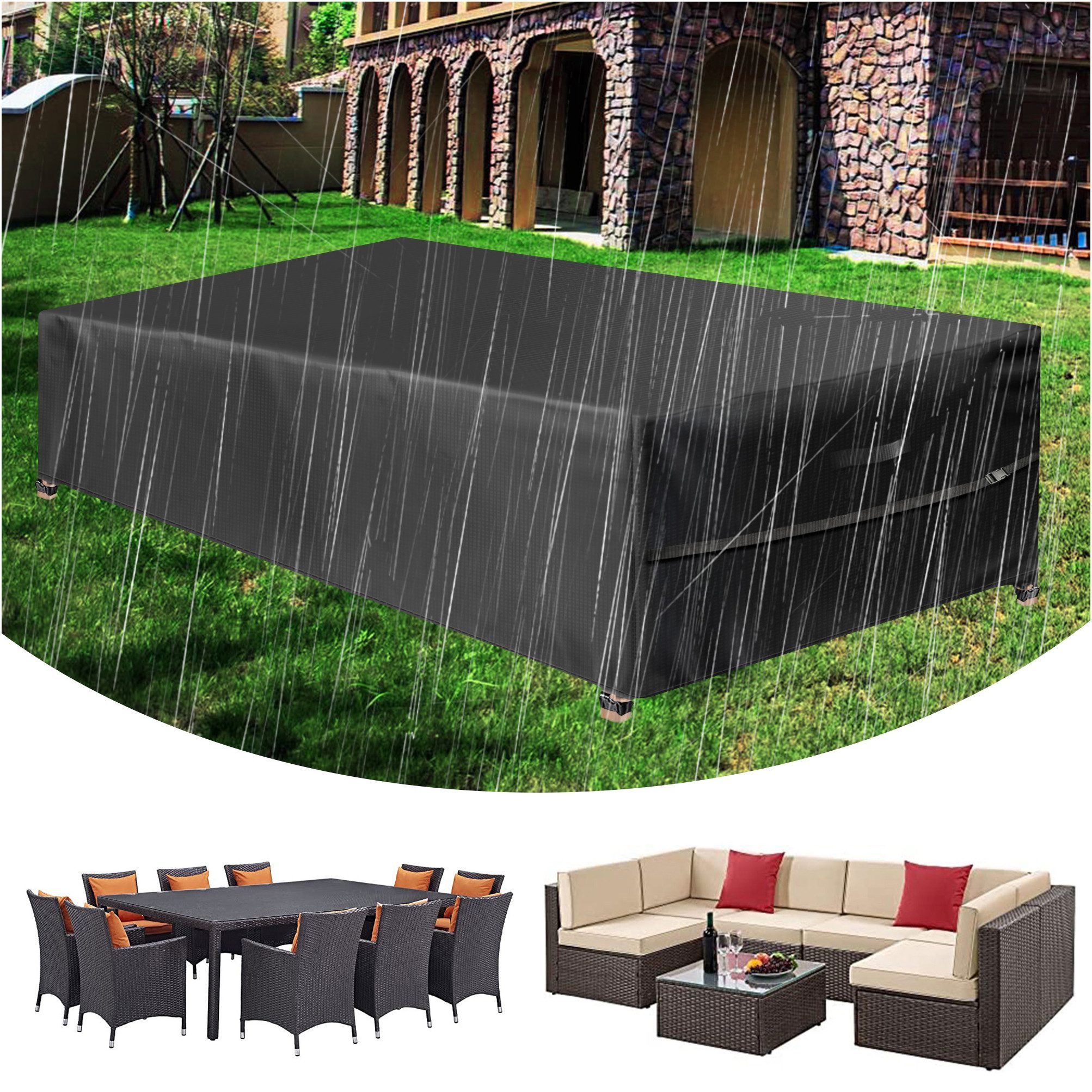 Sunicol Gartenmöbel-Schutzhülle Heavy Duty Wasserdicht Gartenmöbel günstig online kaufen