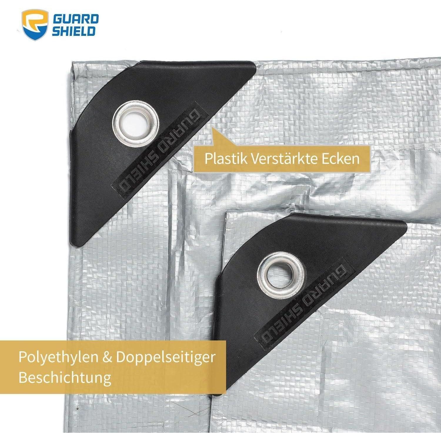 Bradas Bauplane Extra Robust – 3x4 M, Silber, 350 G/m², Wasserdicht