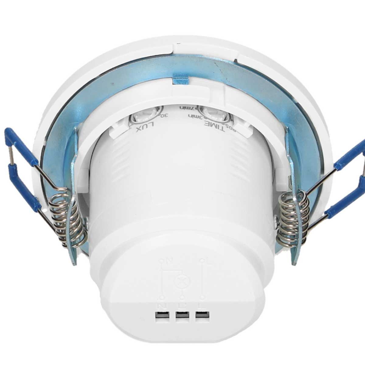 world-trading-net Bewegungsmelder Decken-Einbau-Bewegungsmelder 360° weiß LED-geeign