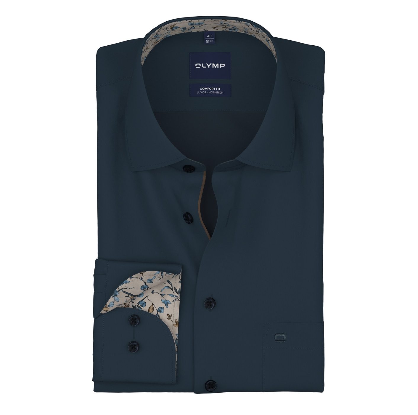 OLYMP Langarmhemd Luxor Businesshemd, New-Kentkragen, Comfort Fit