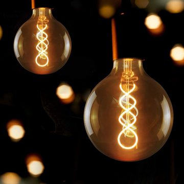 ZMH LED-Leuchtmittel LED Edison Glühlampe G125 Retro Glühbirne Warmweiß Antike Bulb, E27, 1 St., Warmweiß, für Nostalgie im Haus Café Restaurant