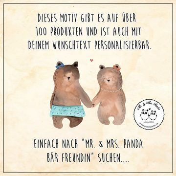 Mr. & Mrs. Panda Hundefliege Bär Freundin - Grau Pastell - Geschenk, Hunde, Teddybär, Tuch, Bär Fr, Polyester