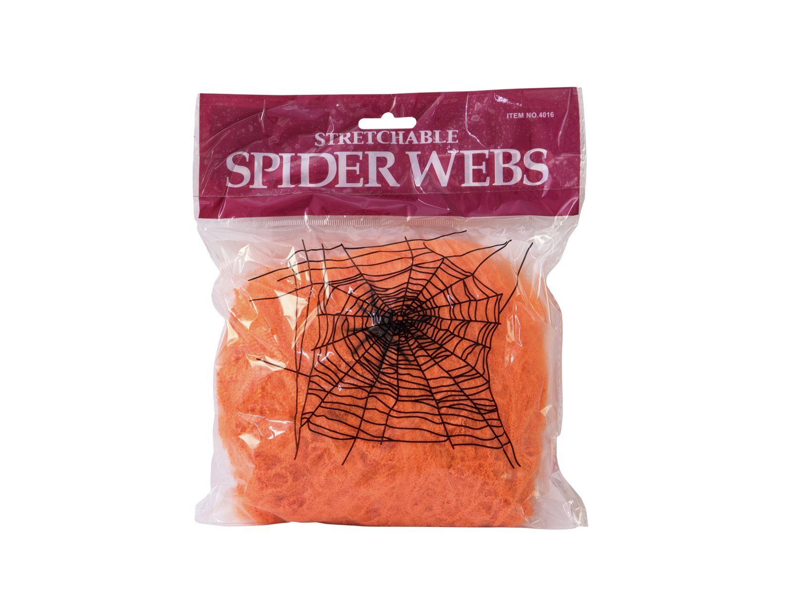 EUROPALMS Dekoobjekt Spinnennetz synthetisch orange 20g Gruseldekoration 2Kunststoffspinnen