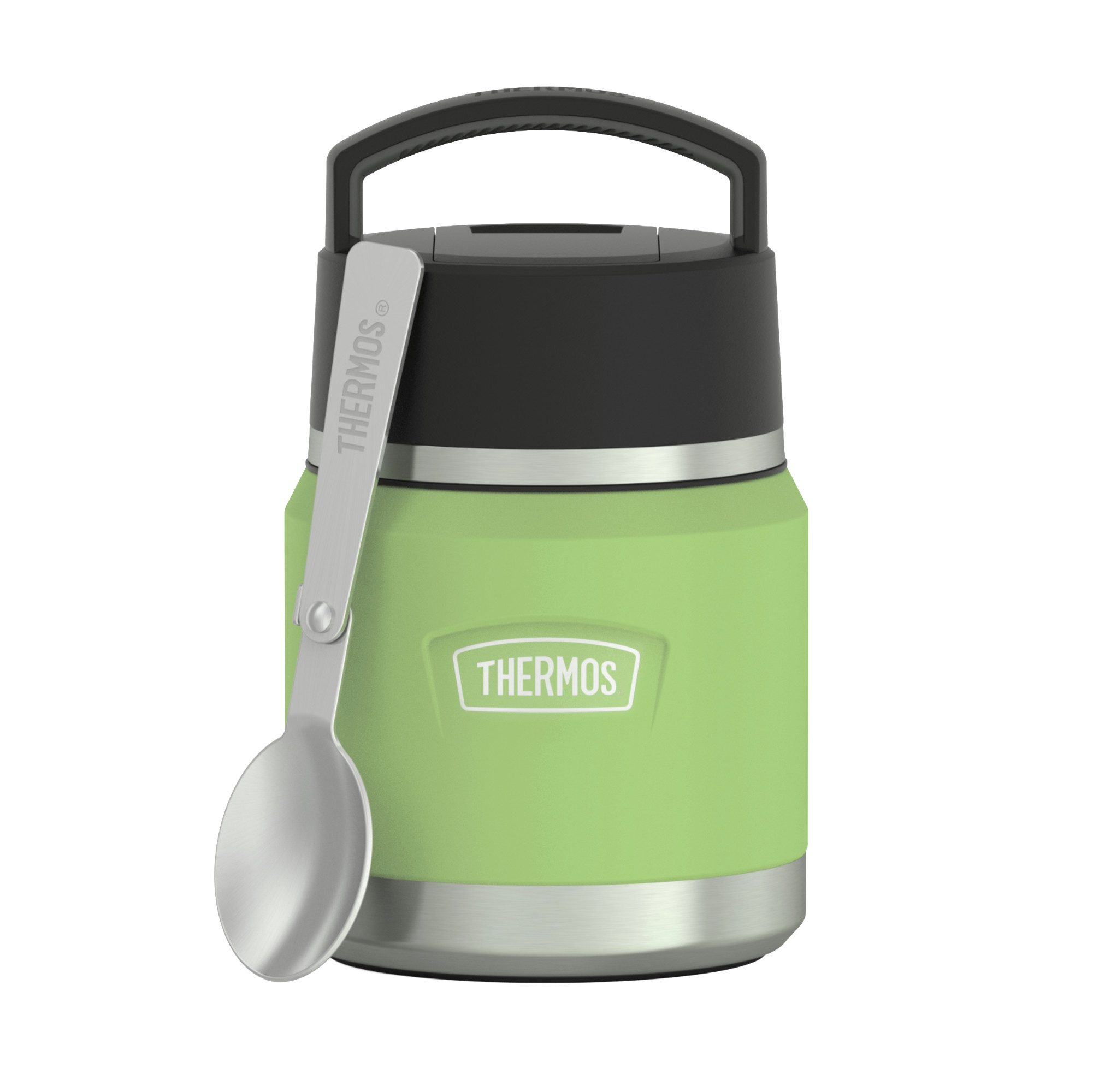 THERMOS Thermobehälter ICON FOOD JAR, Thermobehälter für Essen, spülmaschinenfest, Edelstahl, Kunststoff, Silikon, (1-tlg), 0,35l, 12h heiß & 16h kalt, dicht & auslaufsicher, mit Löffel