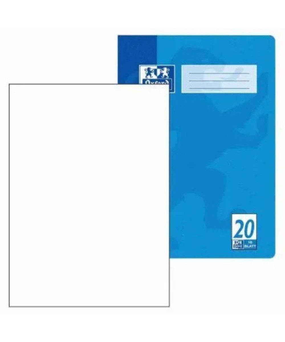 OXFORD Schulheft OXFORD Briefblock blanko DIN A4, Optik Paper (Hoher Schreibkomfort, hohe Reißfestigkeit)