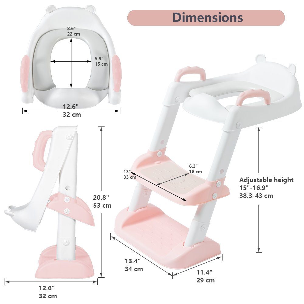 P & K Töpfchen Töpfchentraining-Toilettensitz mit Tritthocker-Leiter
