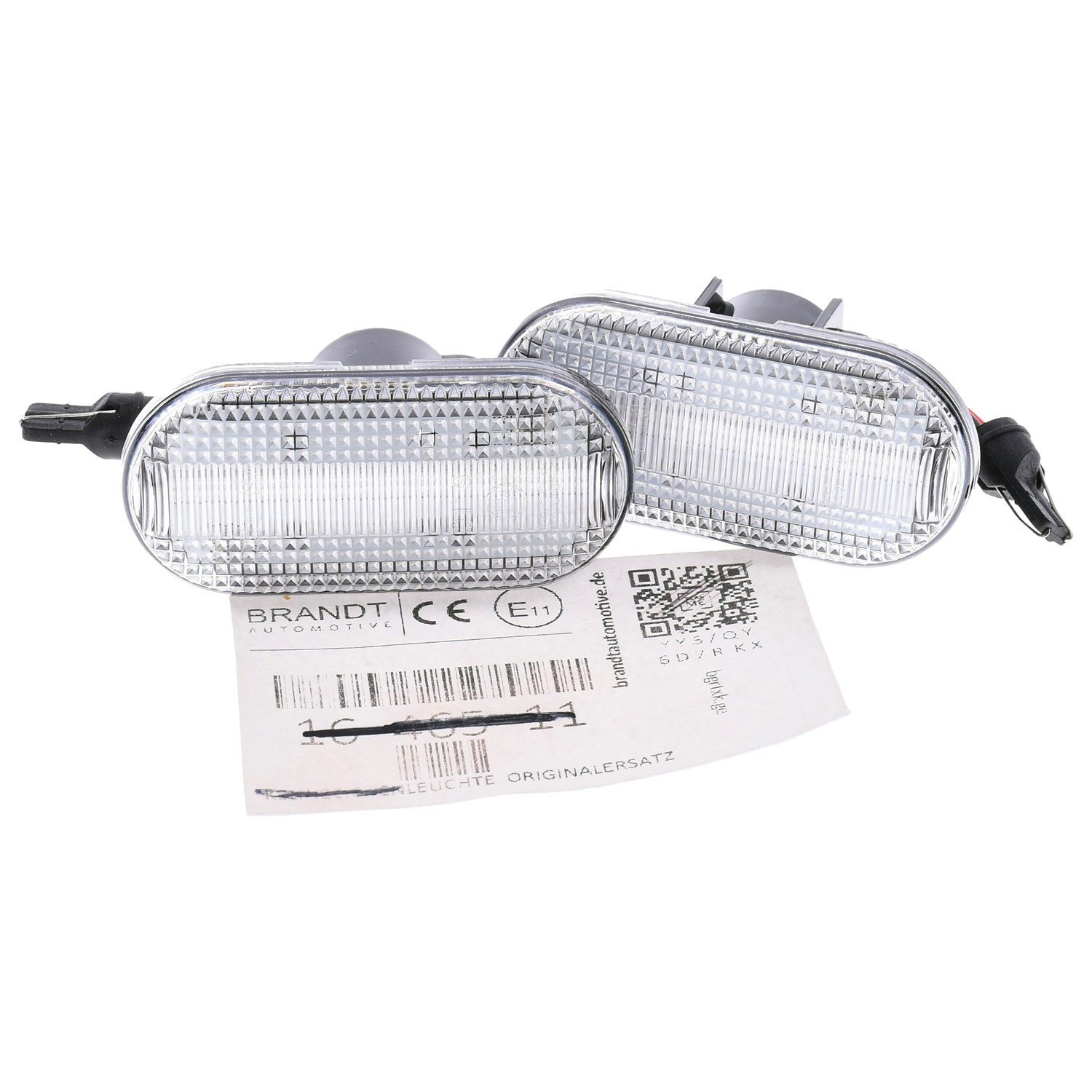 BRANDT AUTOMOTIVE KFZ-Ersatzleuchte Auto Seitenblinker Set LED Kotflügel Blinker + Kabel Weiss, für Opel Movano A X70 (98-09); Vivaro A X83 (08.01-10.14); Smart F...