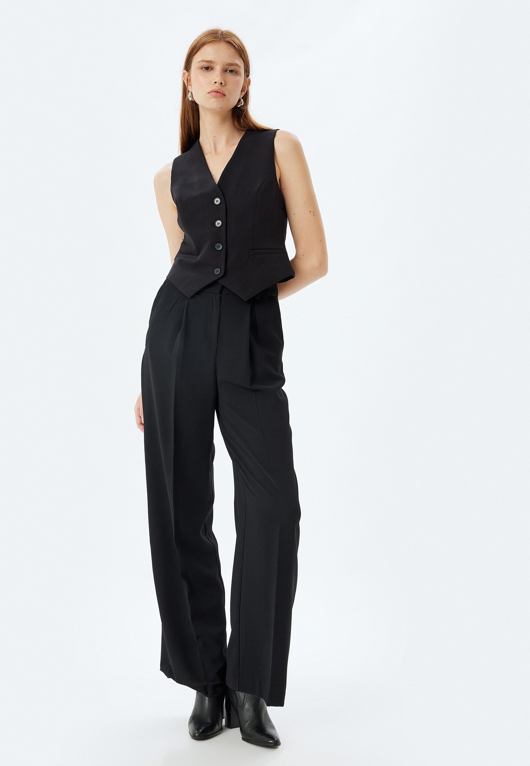 Koton Anzugweste V-Kragen Regular günstig online kaufen