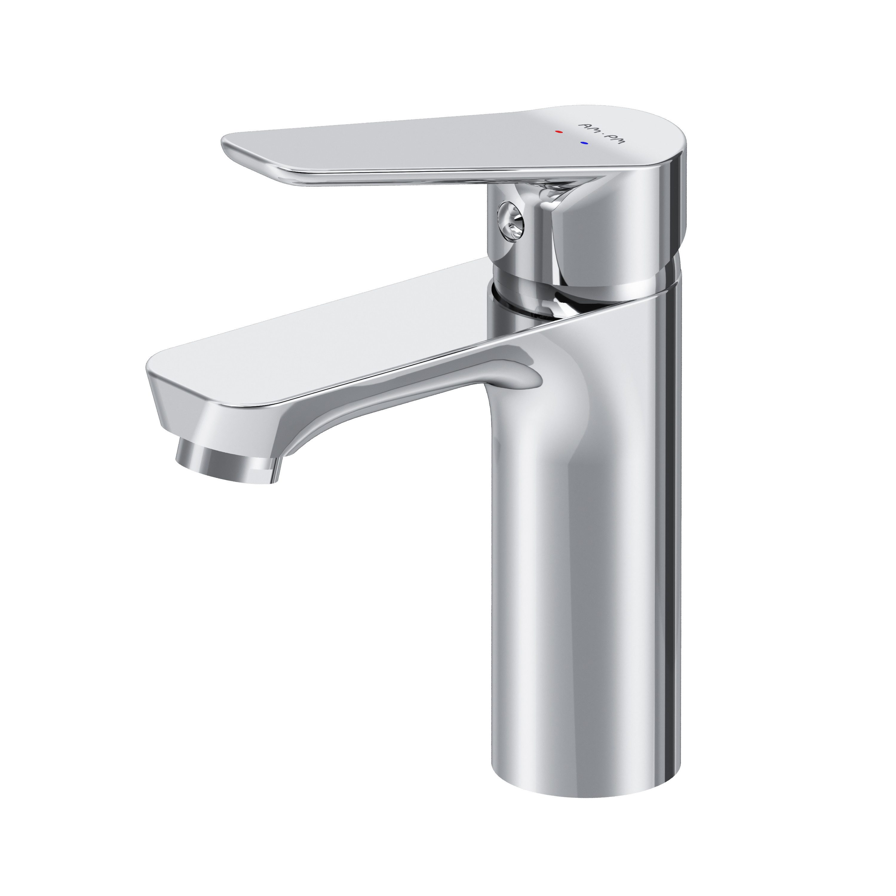AM.PM Waschtischarmatur Badarmatur Bad Armatur HIT M-Größe Wasserhahn Waschbeckenarmatur (Einhebel-Mischarmatur, Mischbatterie inkl. 2 x G 3/8-Anschluss) Einhebelmischer für warmes und kaltes Wasser