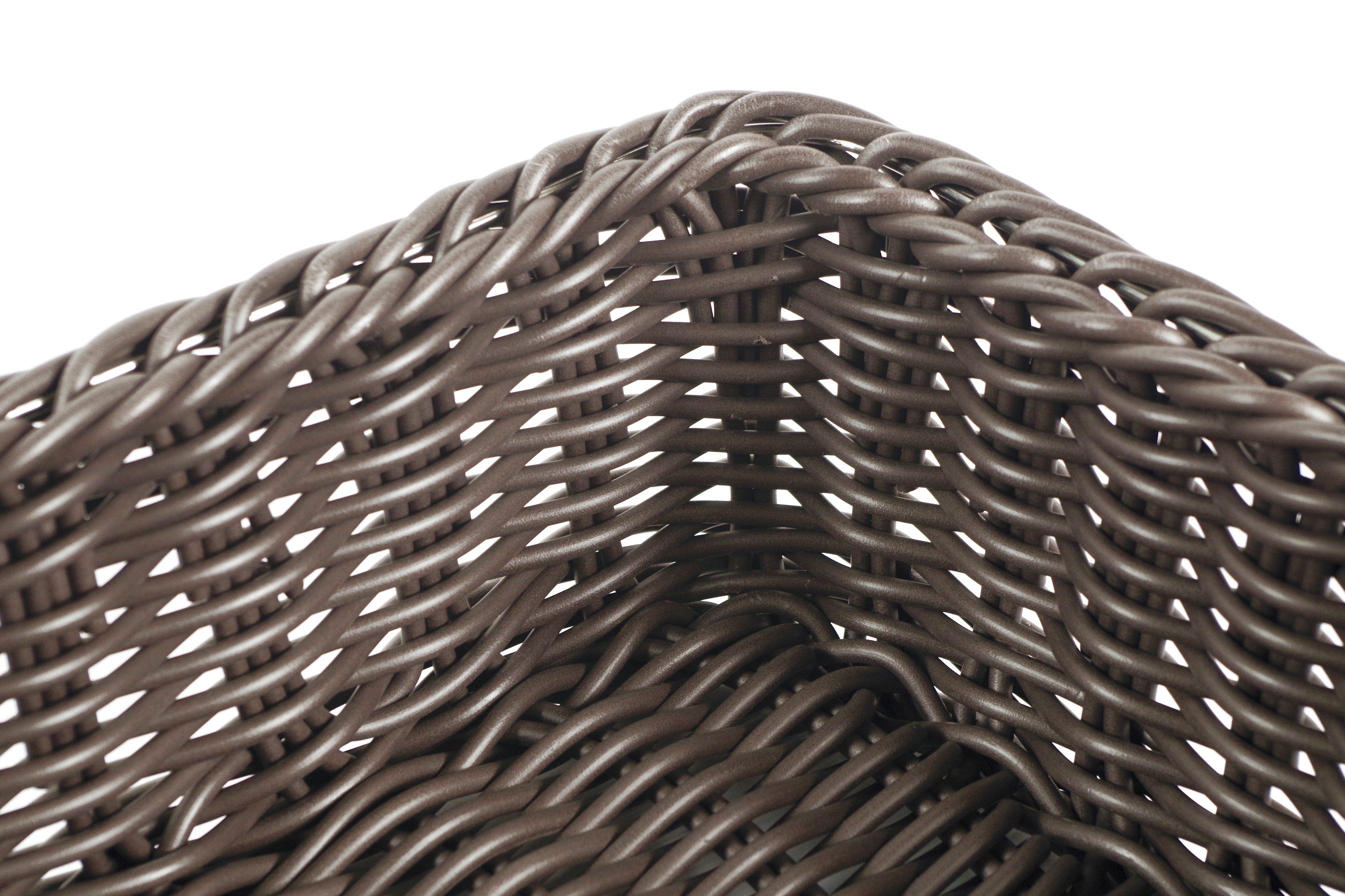 Kobolo Aufbewahrungskorb Regalkorb aus Polyrattan 60x30x12 dunkelbraun