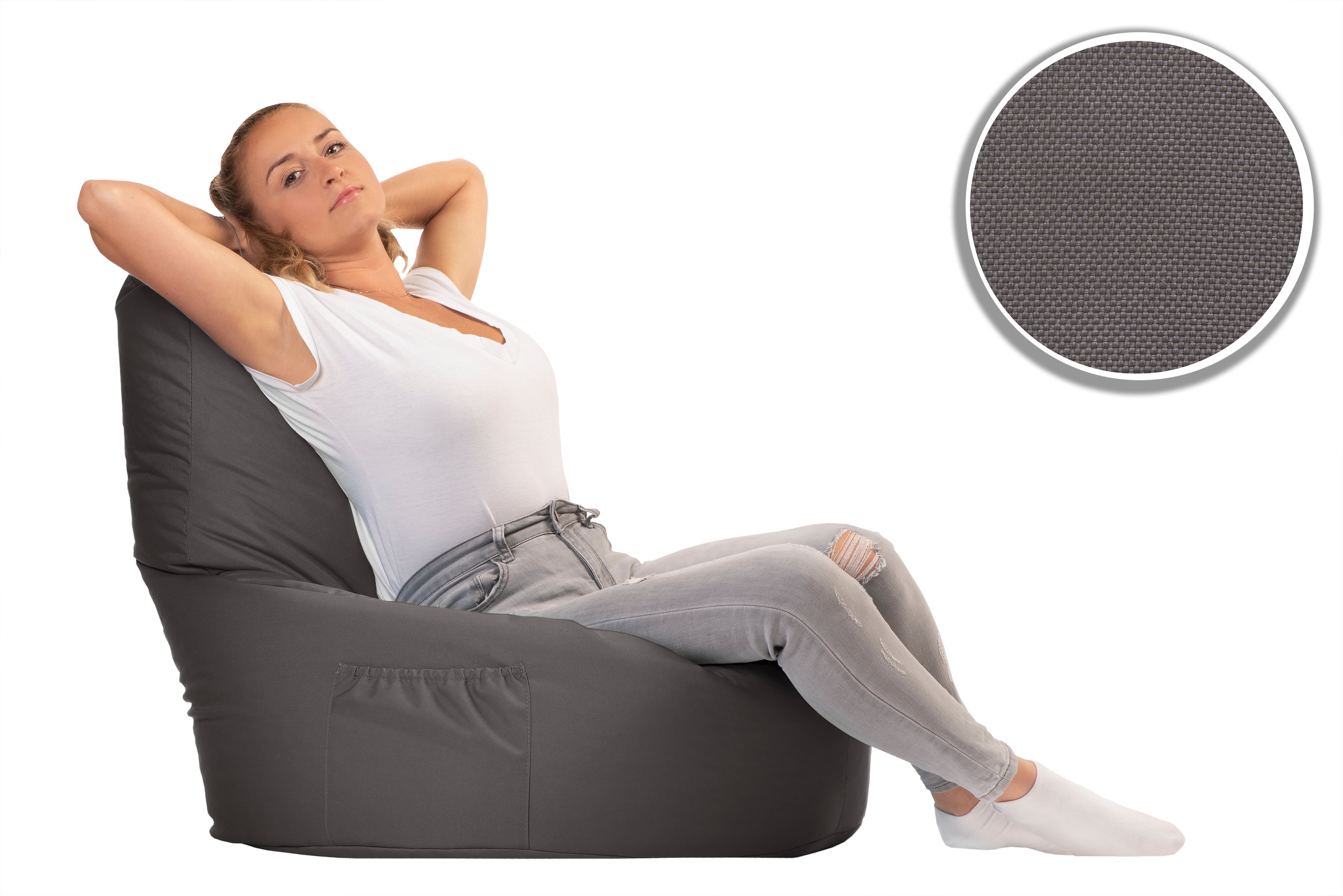 sunnypillow Sitzsack Gaming Sitzsack XXL mit Styropor Füllung für Kinder & Erwachsene – Bild 2 von 5