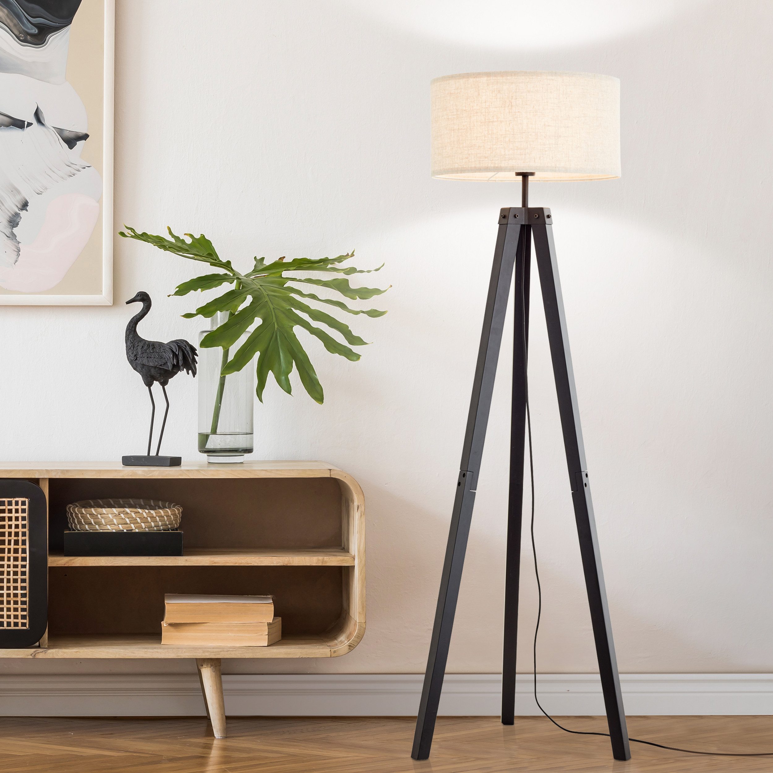 Lightbox Stehlampe, ohne Leuchtmittel, Dreibein Stehlampe günstig online kaufen