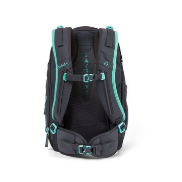 Satch Schulranzen Schulrucksack-Set MATCH Mint Phantom 3-teilig (3-teilig), Laptop-Fach, Your-Size-System, Schulranzen