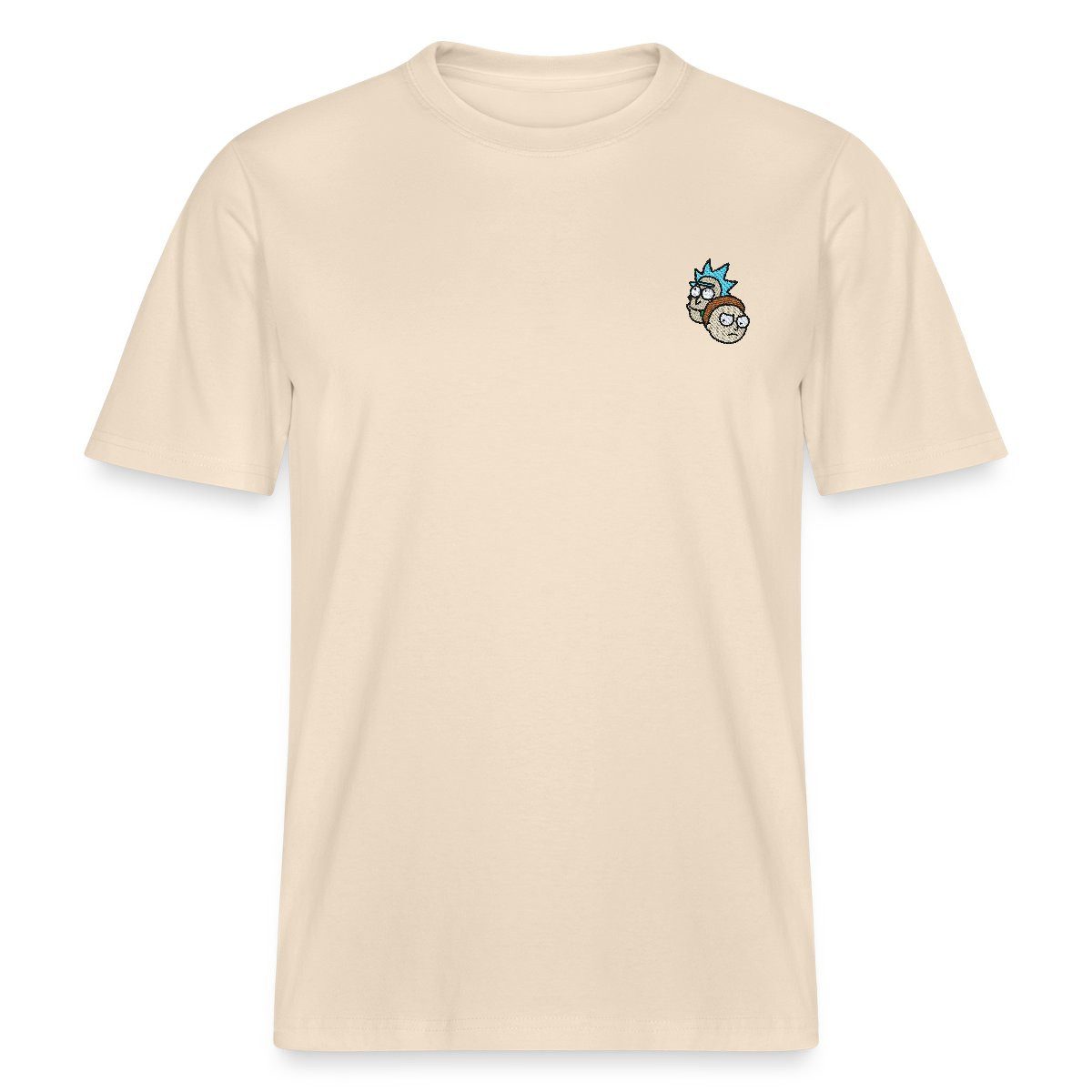 T-Shirt Rick & Morty Köpfe Als Stick-Design Relaxed Fit Unisex T-Shirt