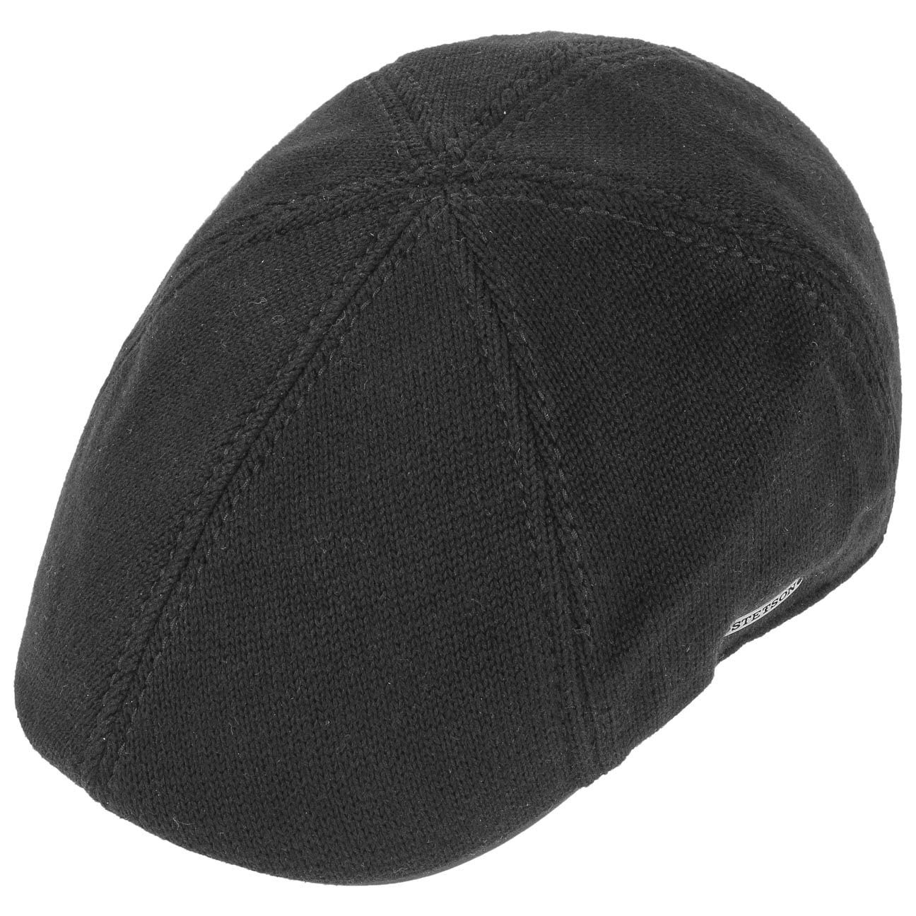 Cap mit Flatcap (1-St) Flat Stetson Schirm schwarz