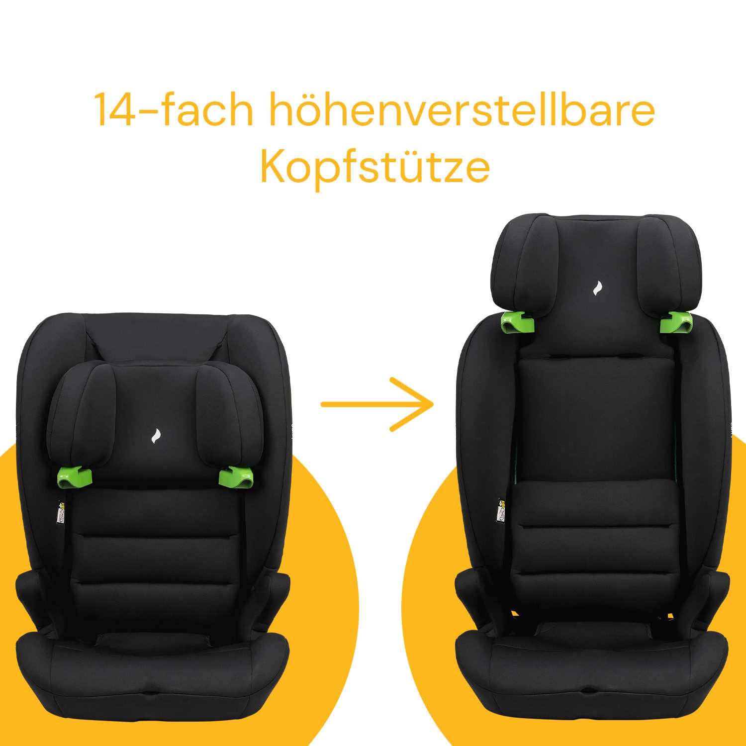 Osann Autokindersitz Lupo i-Size, ab: 15 Monate, bis: 12 Jahre, ab: 76 cm, bis: 150 cm, Kindersitz ohne Isofix, für Kinder von 76-150 cm