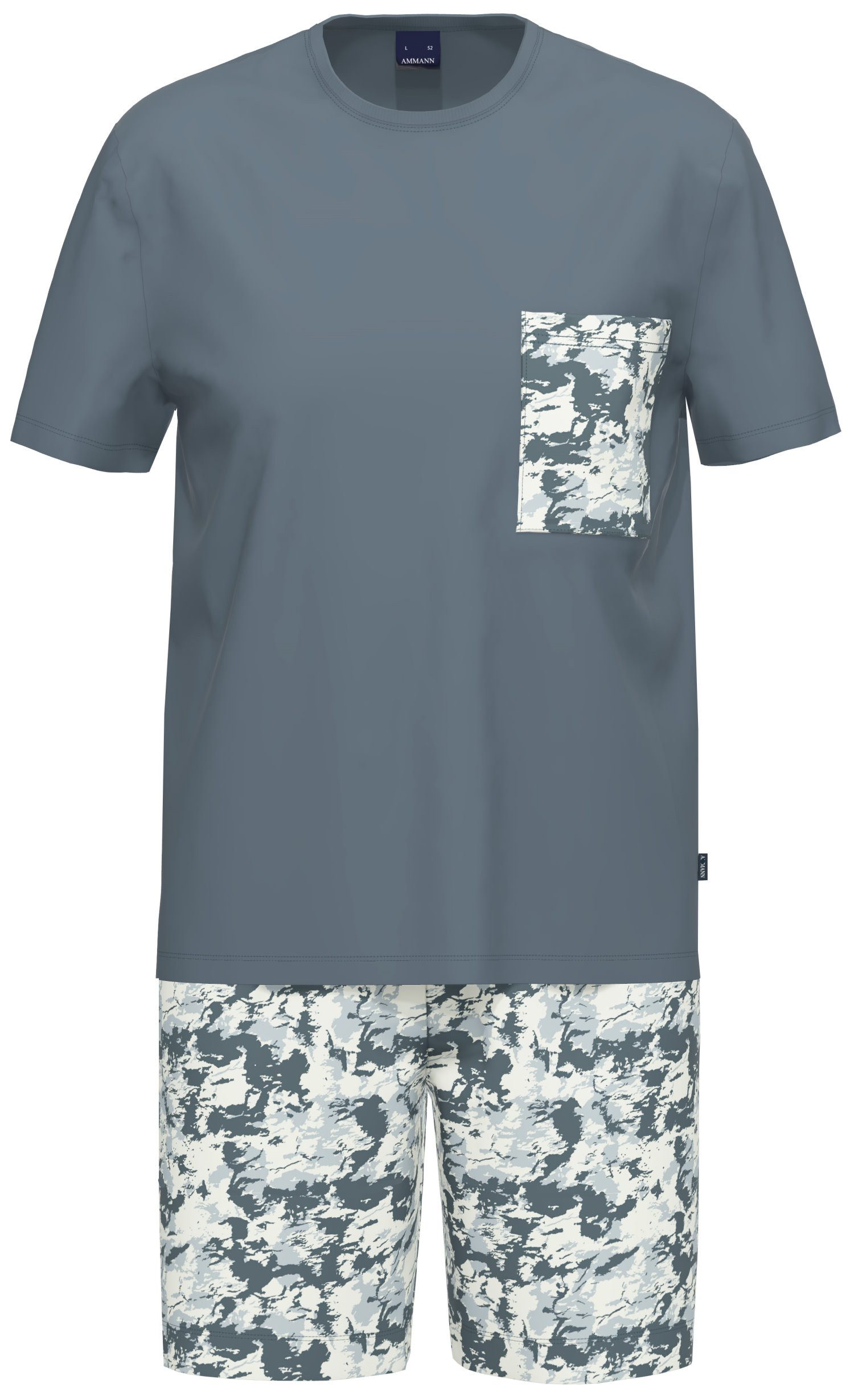 Ammann Shorty Herren Pyjama kurz (2 tlg) Baumwolle günstig online kaufen