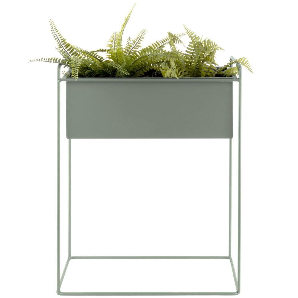 Present Time Blumentopf Pflanzgefäße mit Gestell Essence Gerade Jungle Green (2-teilig)