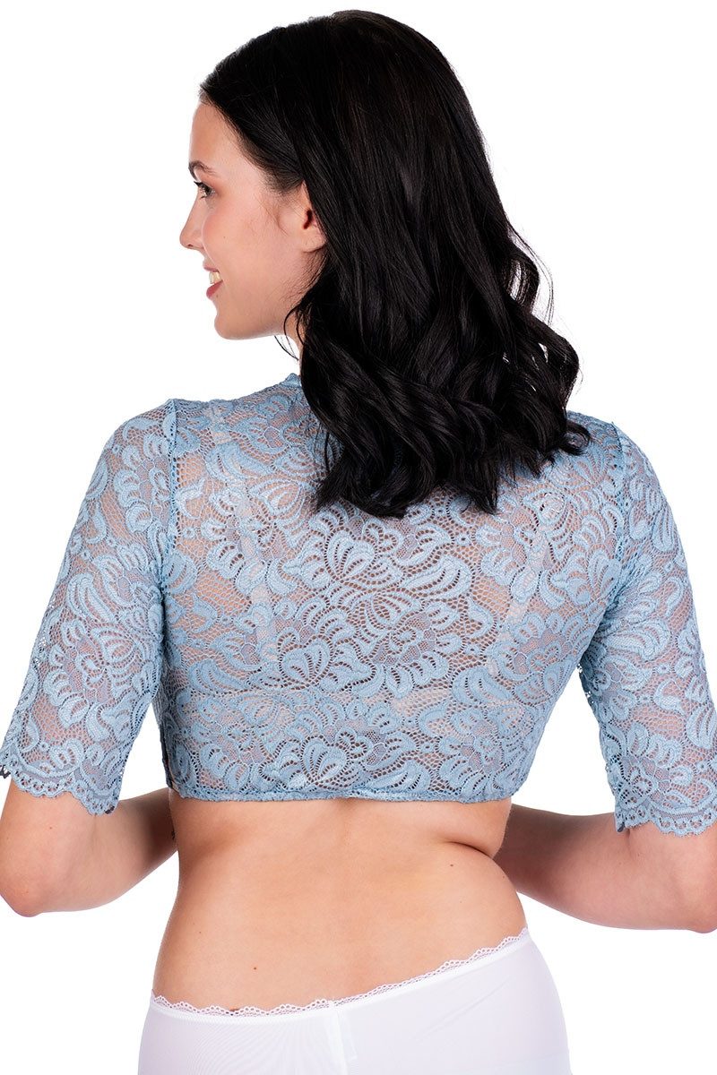 Spieth & Wensky Dirndlbluse Dirndlbluse - ANSBACH - hellblau günstig online kaufen