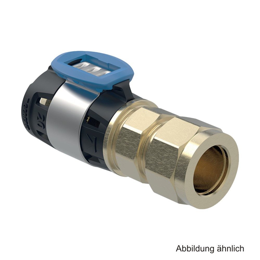 GEBERIT Wasserrohr Geberit FlowFit Übergang mit Klemmringverschraubung, 20 x 15 mm