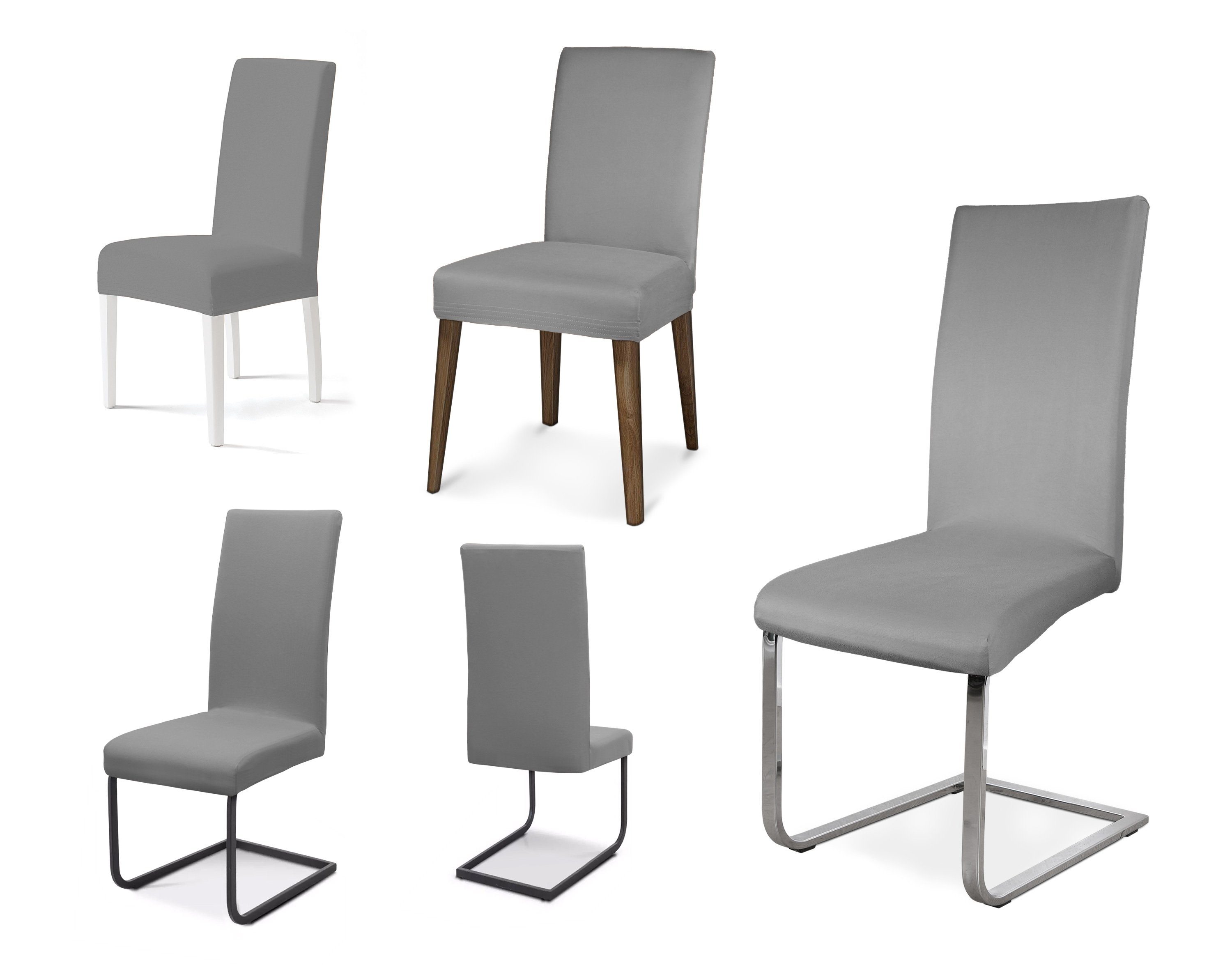 Beautex Stuhlhusse Mikrofaser Stuhlhusse, elastische Stretch Husse Bi-Elastic