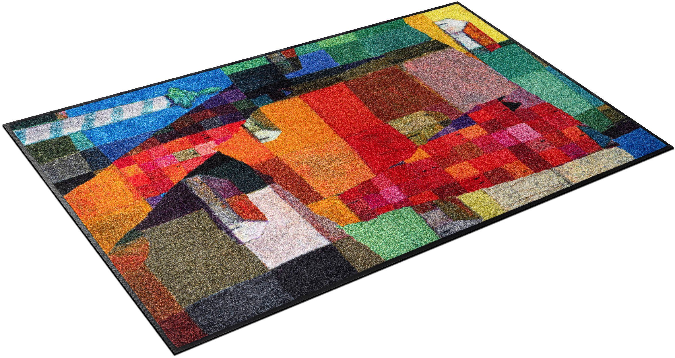 Teppich Venetien, wash+dry by Kleen-Tex, rechteckig, Höhe: 7 mm, rutschhemmend, In- und Outdoor geeignet, waschbar | Kurzflor-Teppiche