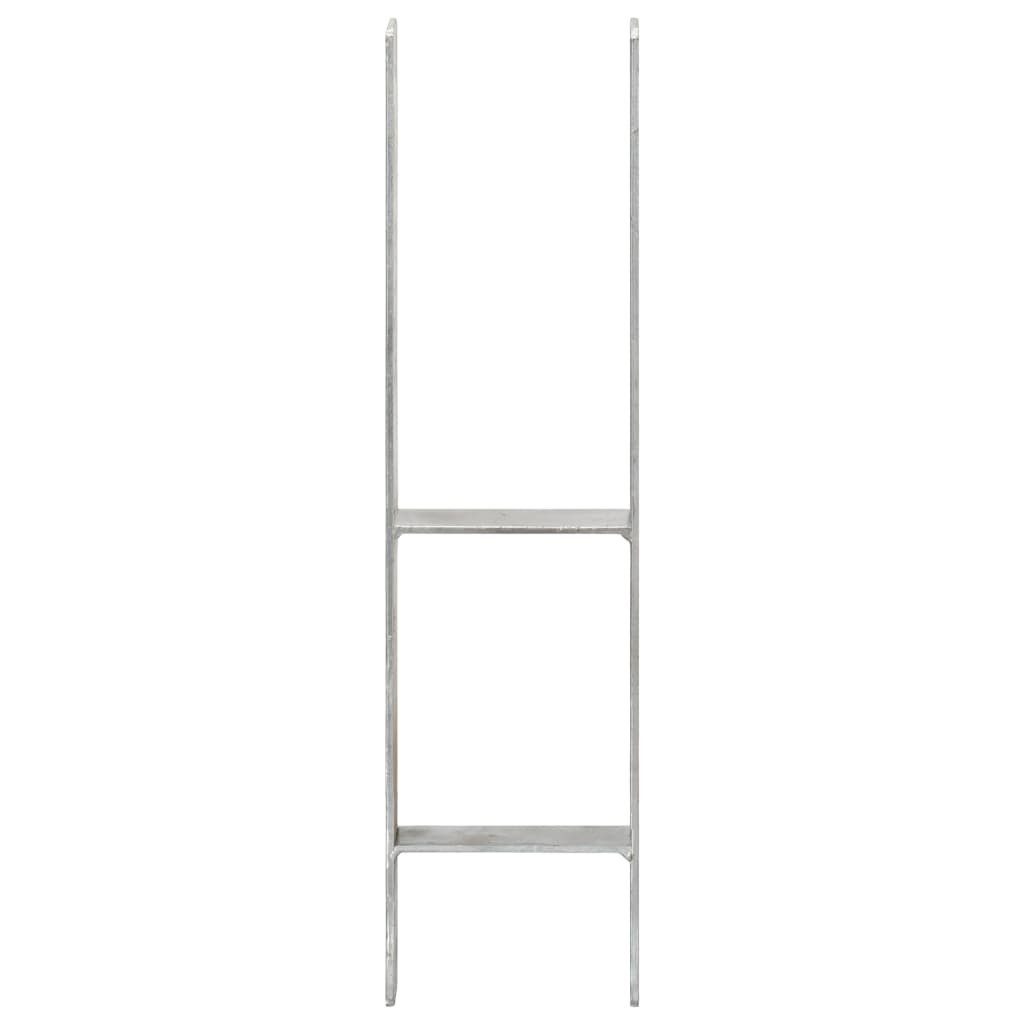 vidaXL H-Pfostenanker Pfostenträger 6 Stk. Silbern 14×6×60 cm Verzinkter Stahl, (6-St)