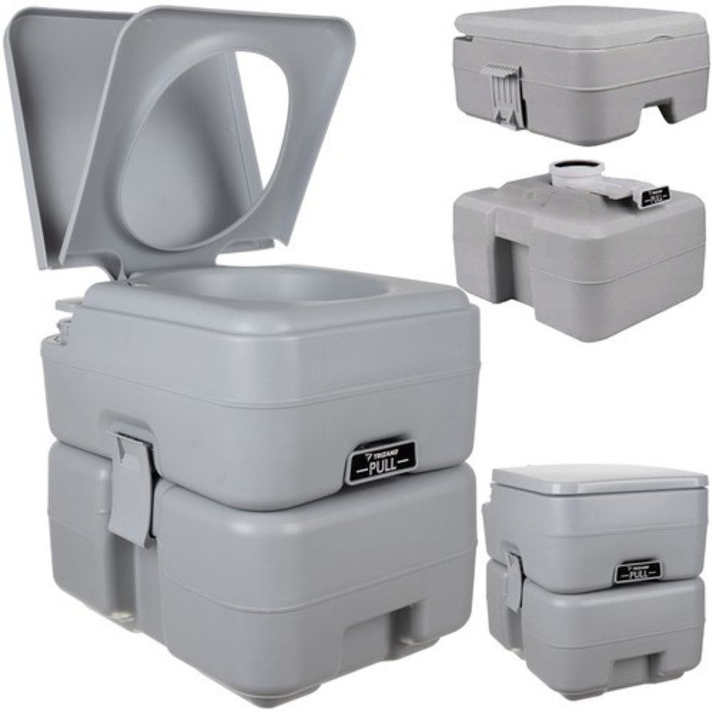 Trizand Campingtoilette Tragbare Toilette Camping, (Spar-Set, 1-St., Spülwasserversorgung), Abflussdeckel für hygienische und auslaufsichere Entleerung