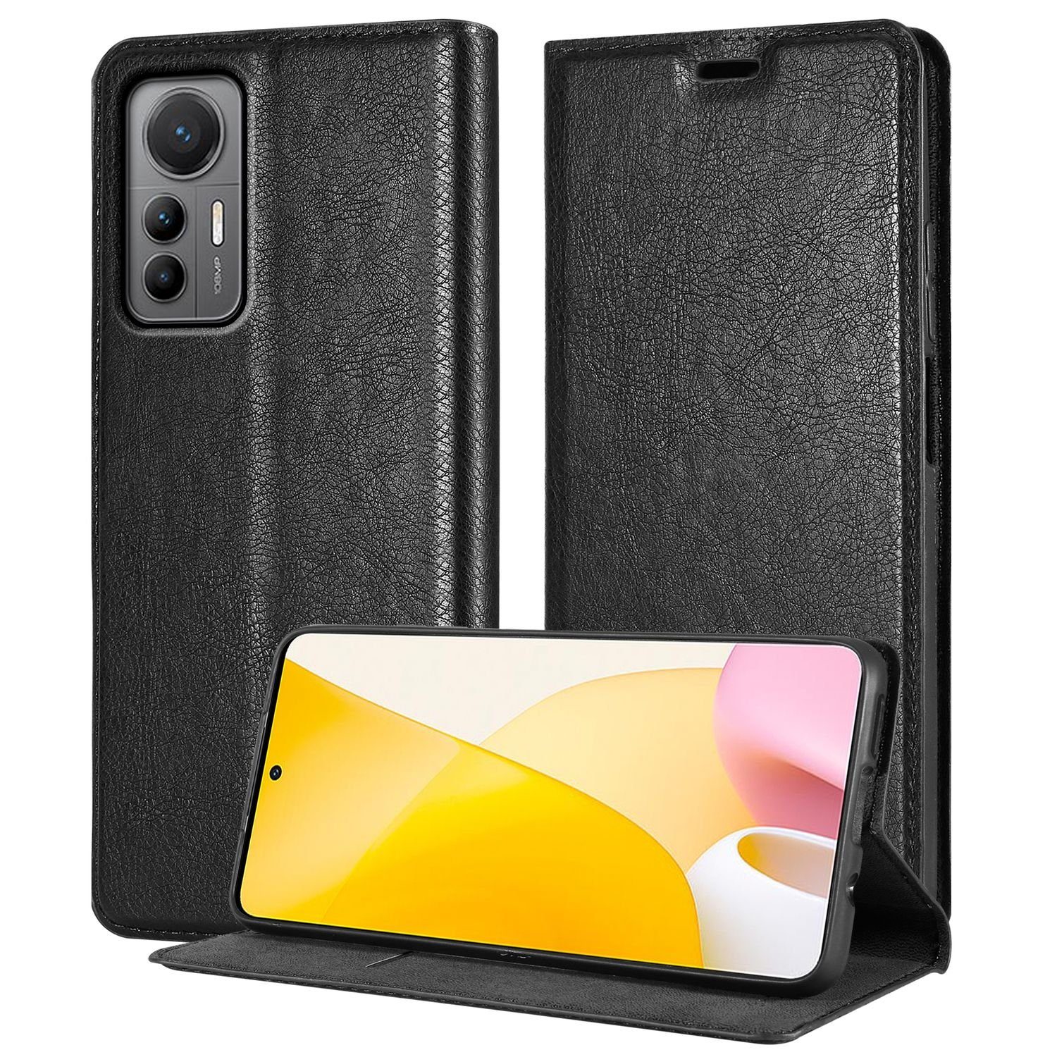 Cadorabo Handyhülle für Xiaomi 12 LITE Hülle Xiaomi 12 LITE, Hülle Schutzhülle mit Standfunktion, Magnetverschluss und Kartenfach