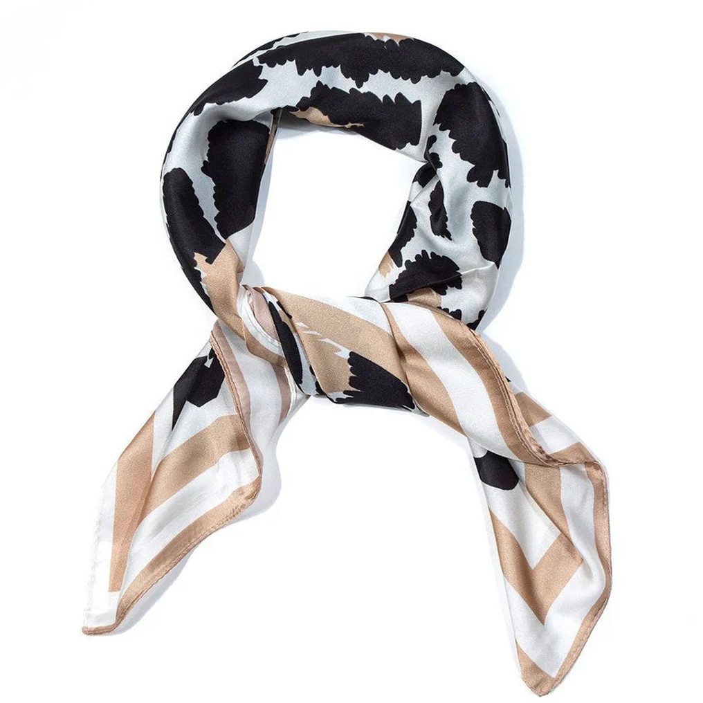 MIRROSI Nickituch Vierecktuch ca. 68x68cm Leo Muster, Damen Halstuch deal f günstig online kaufen