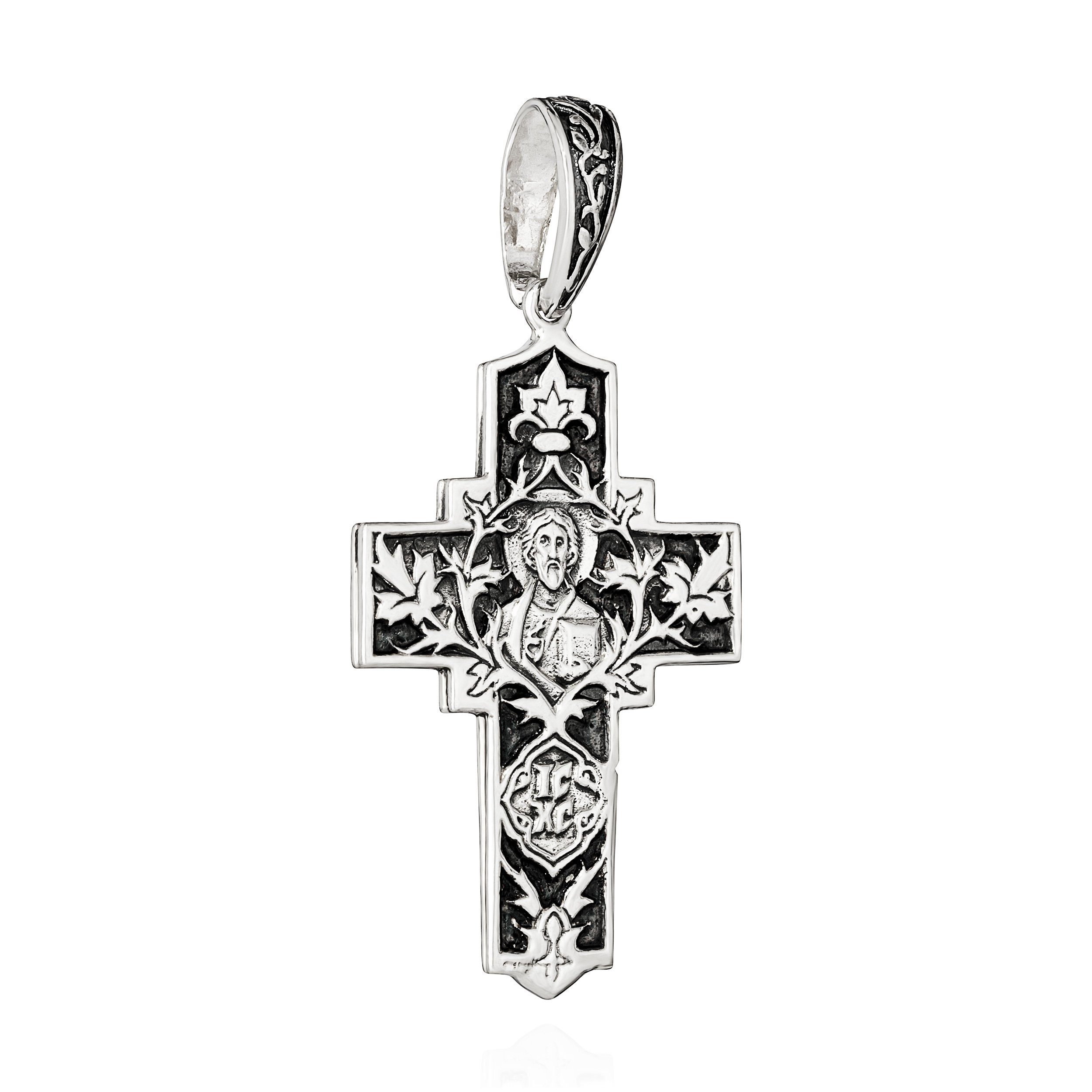 NKlaus Kettenanhänger Kettenanhänger Kreuz Mutter Gottes 925 Silber 41mm x 26,5mm Kruzifix -