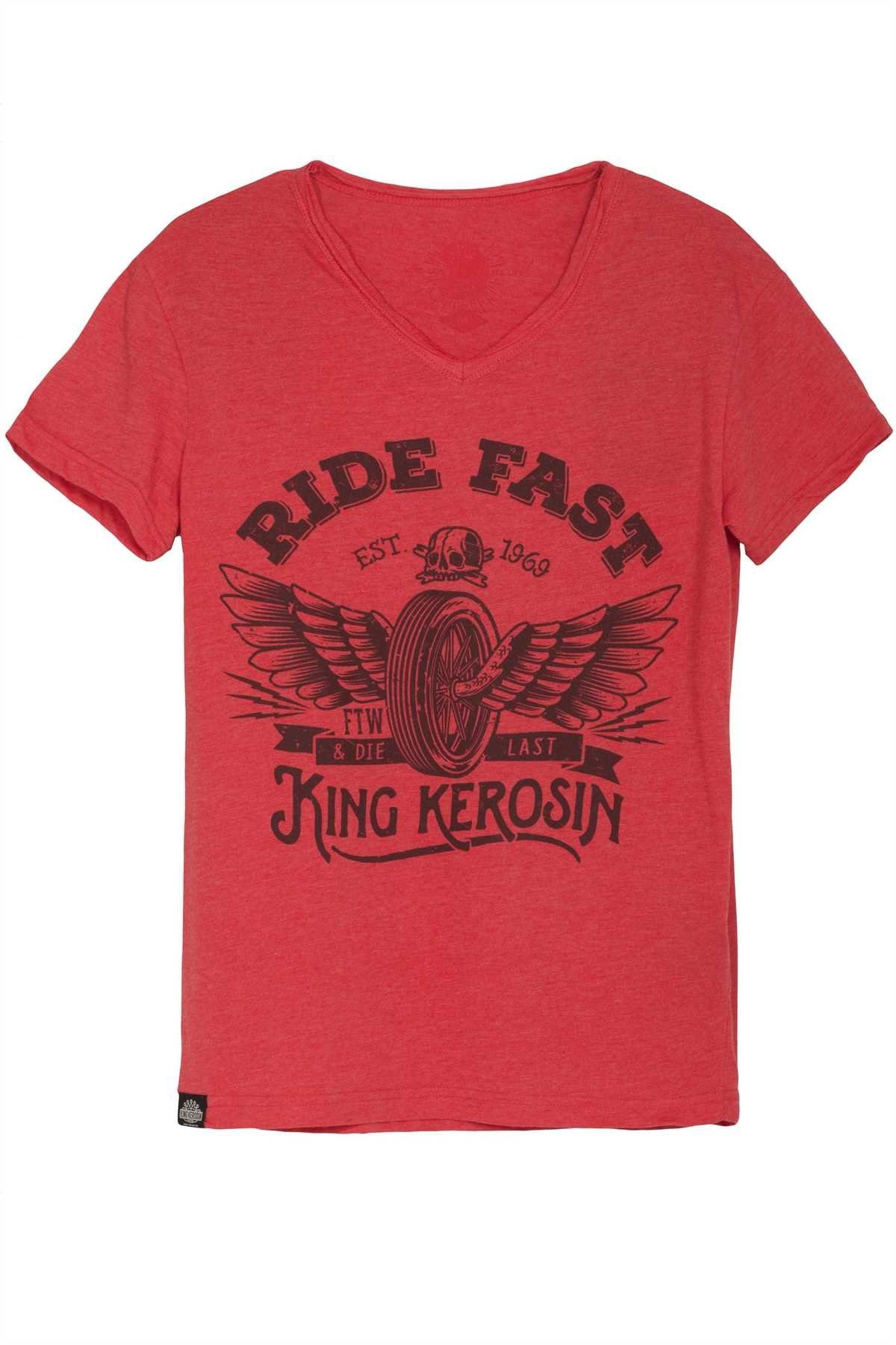 King Kerosin Mies Edsel Auto T Paita Musta