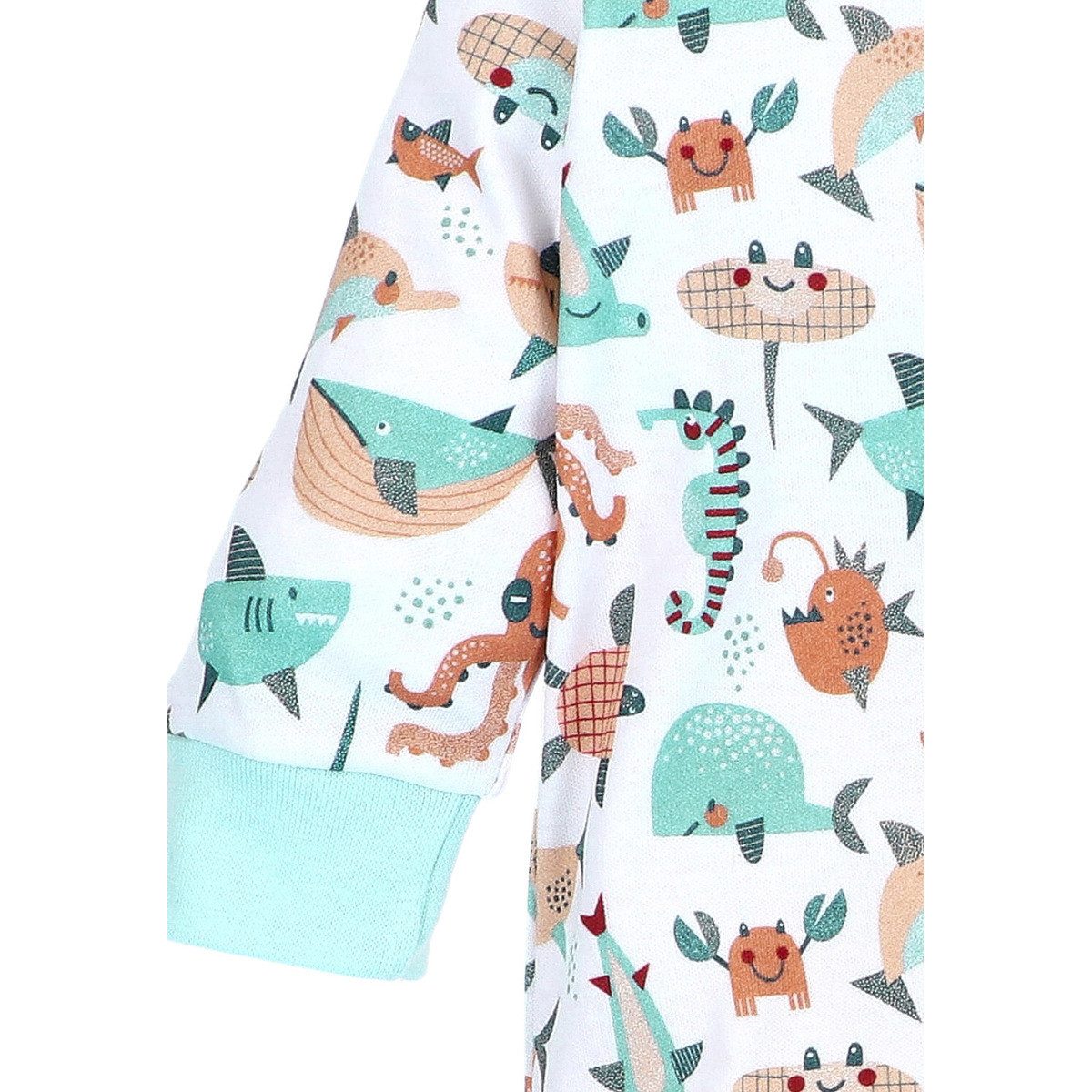 NINI Strampler Fische Unisex Kinder Einteiler, Overall, Babyanzug, Babyoverall, Babyanzug