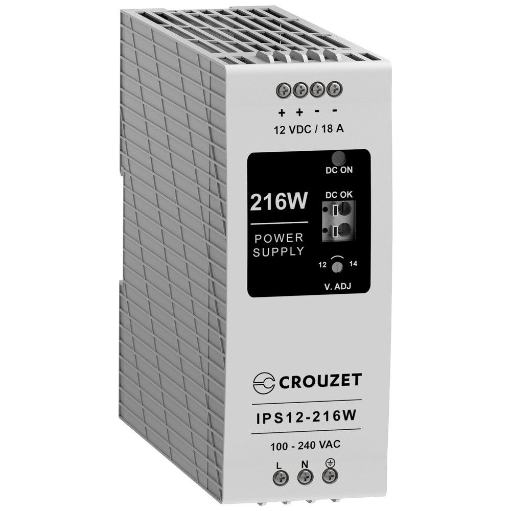 Crouzet Crouzet 89452241 Industrienetzteil 12 V 18 A 216 W Inhalt 1 St. Hutschienen-Netzteil